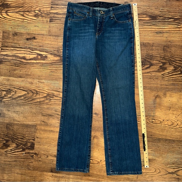 Wrangler Q-Baby Jeans Women's 7/8 X32 Dark Blue Bootcut Size 7 - Picture 4 of 6